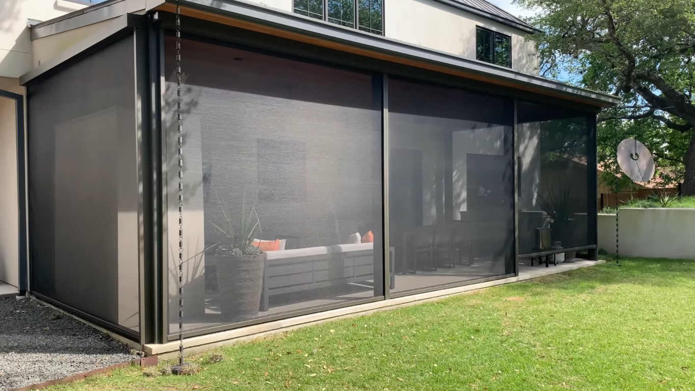Modern patio enclosure with energy-efficient glass